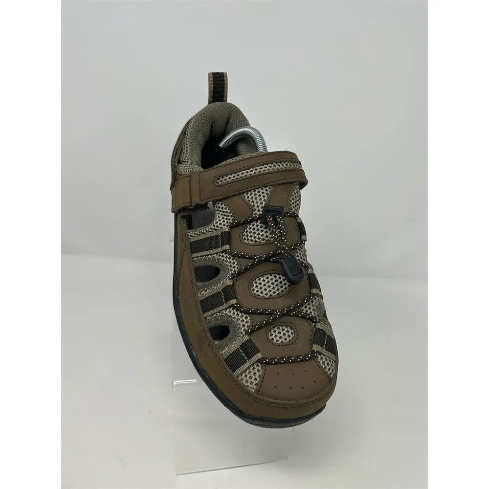 Orthofeet Clearwater Men's Orthopedic Fisherman Sport Sandals Brown Size 9 6E